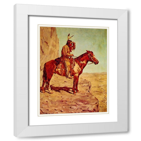 The Scout White Modern Wood Framed Art Print with Double Matting by Shreyvogel, Charles