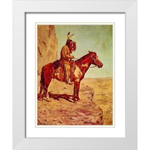The Scout White Modern Wood Framed Art Print with Double Matting by Shreyvogel, Charles