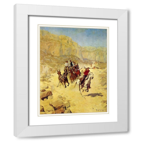 Saving the Mail White Modern Wood Framed Art Print with Double Matting by Shreyvogel, Charles
