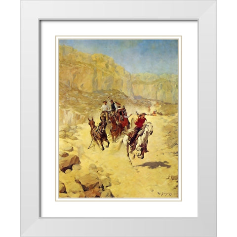 Saving the Mail White Modern Wood Framed Art Print with Double Matting by Shreyvogel, Charles