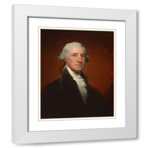 George Washington Vaughan-Sinclair portrait White Modern Wood Framed Art Print with Double Matting by Stuart, Gilbert