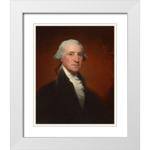 George Washington Vaughan-Sinclair portrait White Modern Wood Framed Art Print with Double Matting by Stuart, Gilbert