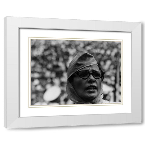 Civil Rights March on Washington-D.C. Actor Lena Horne White Modern Wood Framed Art Print with Double Matting by U.S. Archives