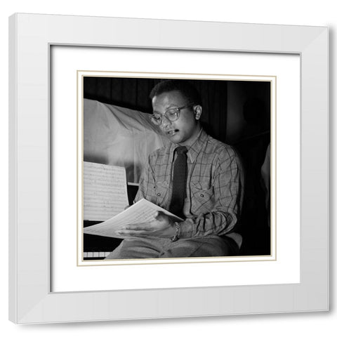 Billy Strayhorn-New York White Modern Wood Framed Art Print with Double Matting by Gottlieb, William