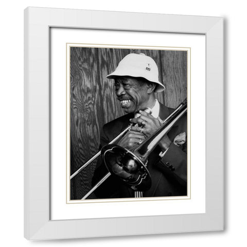 Al Grey White Modern Wood Framed Art Print with Double Matting by Gottlieb, William