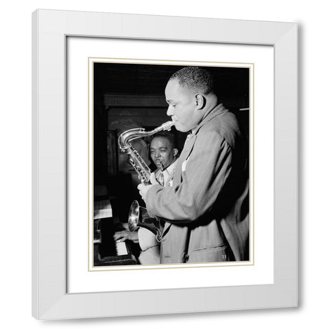 Joe Thomas and Eddie Wilcox White Modern Wood Framed Art Print with Double Matting by Gottlieb, William