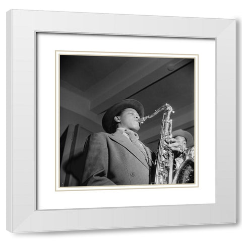 Illinois Jacquet 1941 White Modern Wood Framed Art Print with Double Matting by Gottlieb, William