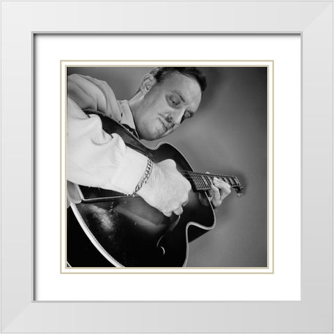 Brick Fleagle-New York 1946 White Modern Wood Framed Art Print with Double Matting by Gottlieb, William