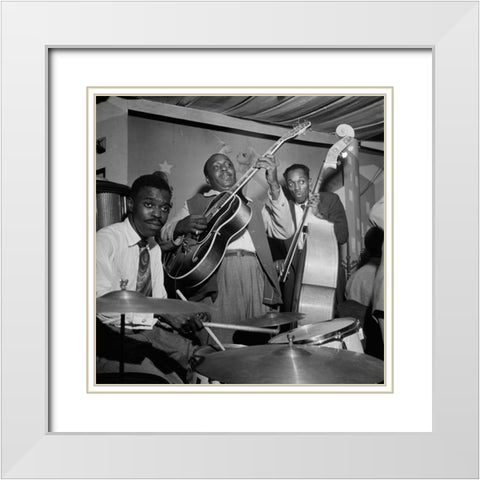 Denzil Best-Al Casey-and John Levy-Pied Piper-New York 1946 White Modern Wood Framed Art Print with Double Matting by Gottlieb, William