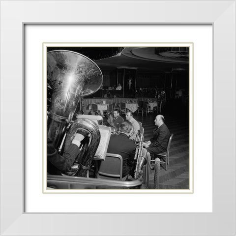 Guy Lombardo-Starlight Roof-Waldorf-Astoria-New York 1947 White Modern Wood Framed Art Print with Double Matting by Gottlieb, William