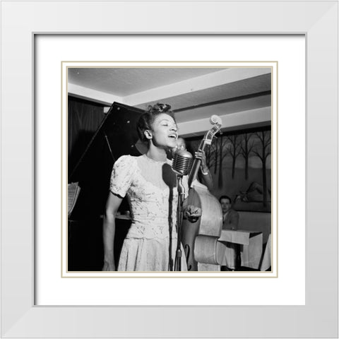 Maxine Sullivan-Village Vanguard-NYC 1947 White Modern Wood Framed Art Print with Double Matting by Gottlieb, William
