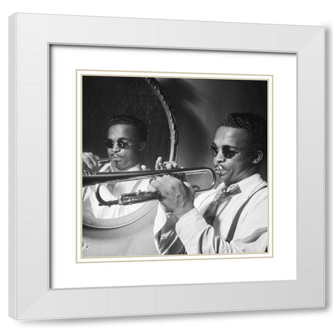 Howard McGhee-New York-1947 White Modern Wood Framed Art Print with Double Matting by Gottlieb, William