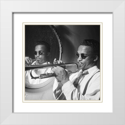 Howard McGhee-New York-1947 White Modern Wood Framed Art Print with Double Matting by Gottlieb, William