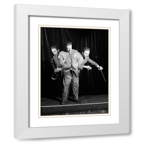 Jerry Jerome 1947 White Modern Wood Framed Art Print with Double Matting by Gottlieb, William