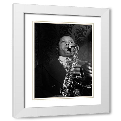 Tab Smith-New York 1947 White Modern Wood Framed Art Print with Double Matting by Gottlieb, William