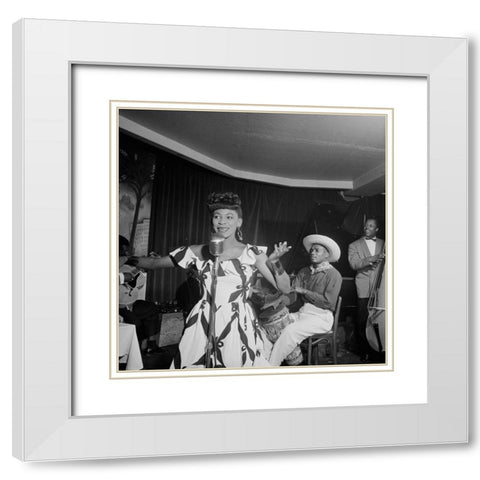 Josephine Premice-Village Vanguard-New York 1947 White Modern Wood Framed Art Print with Double Matting by Gottlieb, William