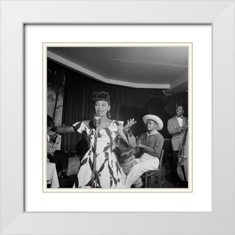 Josephine Premice-Village Vanguard-New York 1947 White Modern Wood Framed Art Print with Double Matting by Gottlieb, William