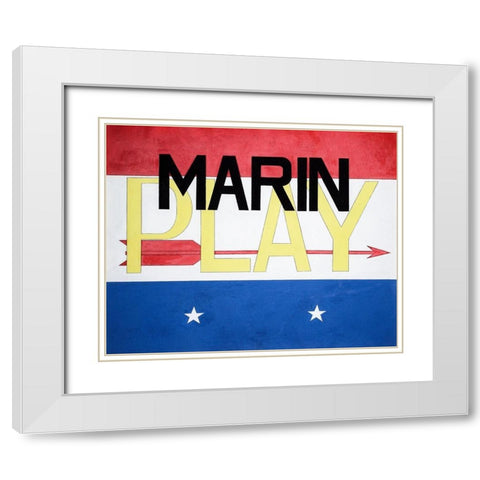 Marin White Modern Wood Framed Art Print with Double Matting by Demuth, Charles