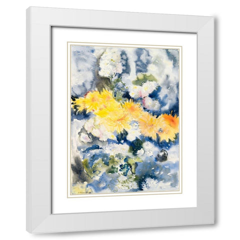 Yellow and Blue White Modern Wood Framed Art Print with Double Matting by Demuth, Charles