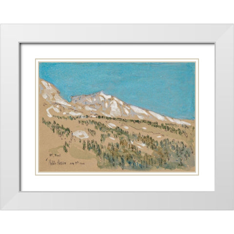 Mount Hood-Oregon White Modern Wood Framed Art Print with Double Matting by Hassam, Childe