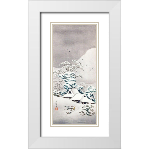 Sawatari in Snow White Modern Wood Framed Art Print with Double Matting by Takahashi, Hiroaki