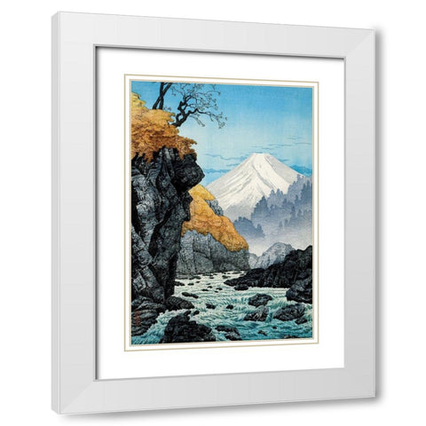 Foot of Mount Ashitaka White Modern Wood Framed Art Print with Double Matting by Takahashi, Hiroaki