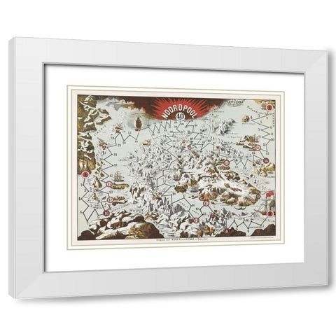 Nordpool White Modern Wood Framed Art Print with Double Matting by Nijgh and Van Ditmar