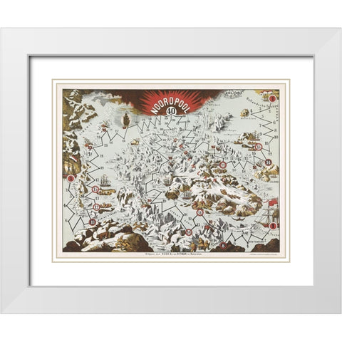 Nordpool White Modern Wood Framed Art Print with Double Matting by Nijgh and Van Ditmar