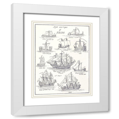 Sea Pictures-drawn with pen and pencil 1882 White Modern Wood Framed Art Print with Double Matting by Macaulay, James