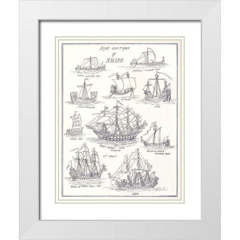 Sea Pictures-drawn with pen and pencil 1882 White Modern Wood Framed Art Print with Double Matting by Macaulay, James