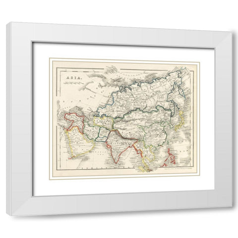 Beetons Dictionary of Geography-A universal gazetteer White Modern Wood Framed Art Print with Double Matting by Beeton, Samuel Orchart