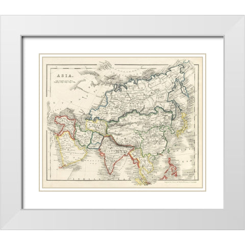 Beetons Dictionary of Geography-A universal gazetteer White Modern Wood Framed Art Print with Double Matting by Beeton, Samuel Orchart