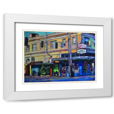 Easy Street White Modern Wood Framed Art Print with Double Matting by Ghanooni, Sarah