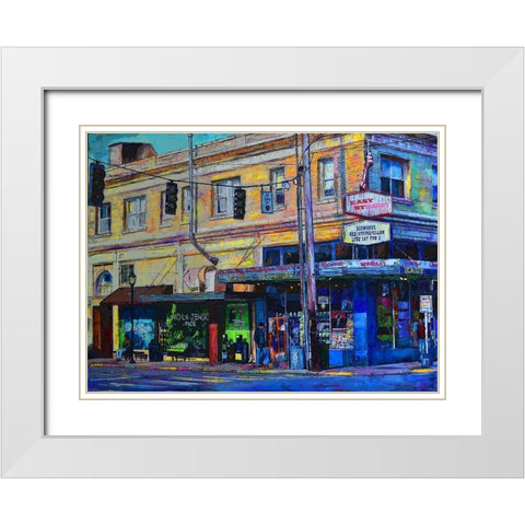 Easy Street White Modern Wood Framed Art Print with Double Matting by Ghanooni, Sarah