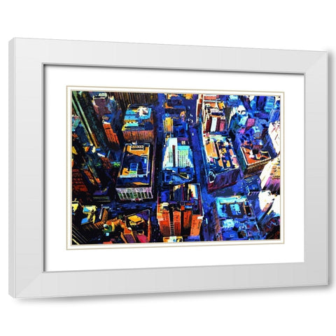 Inside the City White Modern Wood Framed Art Print with Double Matting by Ghanooni, Sarah