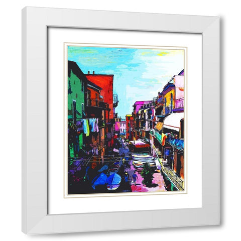 Life in Italy White Modern Wood Framed Art Print with Double Matting by Ghanooni, Sarah