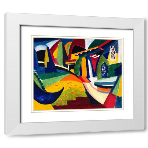 Scheherazade White Modern Wood Framed Art Print with Double Matting by Sayen, Henry Lyman