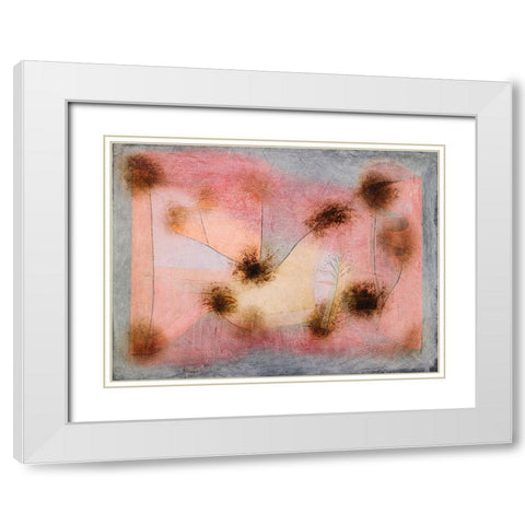 Hardy Plants White Modern Wood Framed Art Print with Double Matting by Klee, Paul