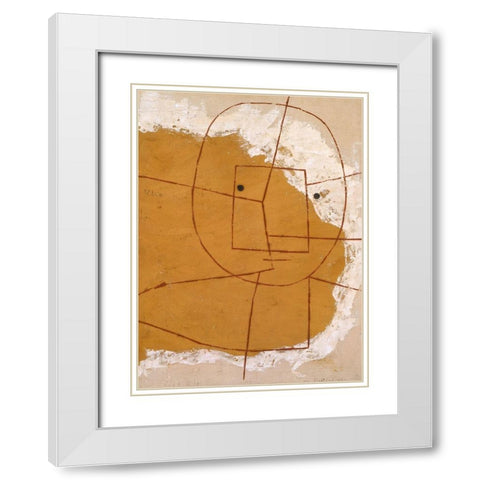 One who Understands 1934 White Modern Wood Framed Art Print with Double Matting by Klee, Paul