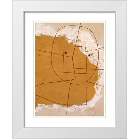 One who Understands 1934 White Modern Wood Framed Art Print with Double Matting by Klee, Paul