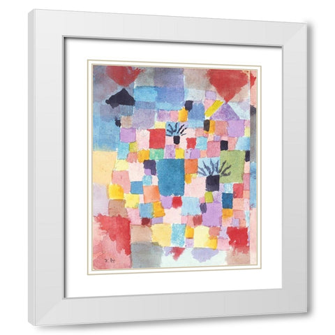 Southern Gardens 1919 White Modern Wood Framed Art Print with Double Matting by Klee, Paul