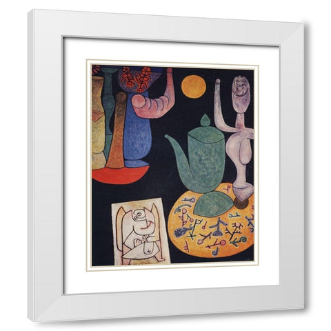 Still Life 1940 White Modern Wood Framed Art Print with Double Matting by Klee, Paul