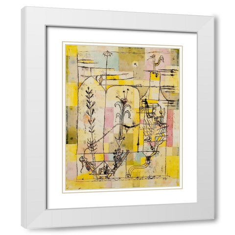 Tale a la Hoffman 1921 White Modern Wood Framed Art Print with Double Matting by Klee, Paul