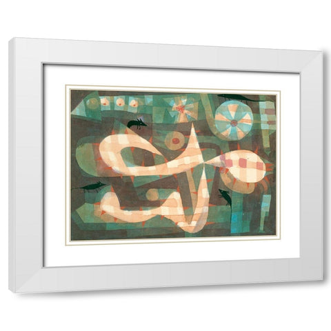 The Barbed Noose with the Mice 1923 White Modern Wood Framed Art Print with Double Matting by Klee, Paul