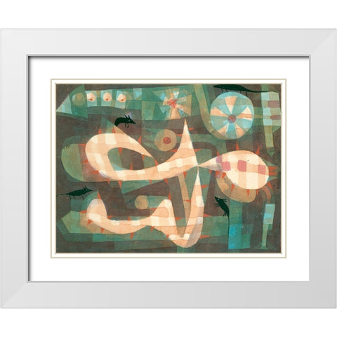 The Barbed Noose with the Mice 1923 White Modern Wood Framed Art Print with Double Matting by Klee, Paul