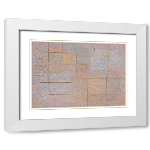 Clarification White Modern Wood Framed Art Print with Double Matting by Klee, Paul