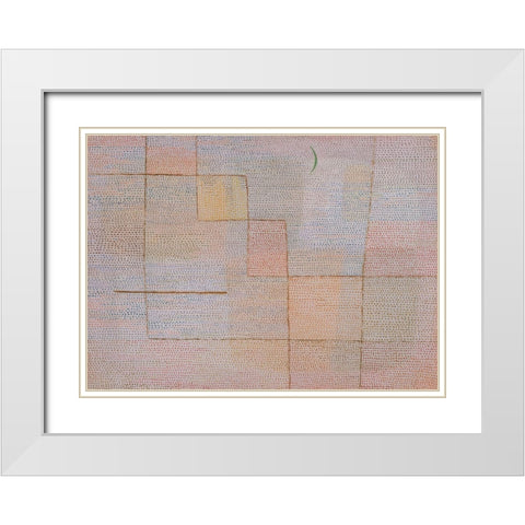 Clarification White Modern Wood Framed Art Print with Double Matting by Klee, Paul