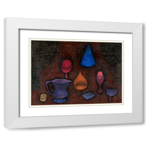 Still Life White Modern Wood Framed Art Print with Double Matting by Klee, Paul