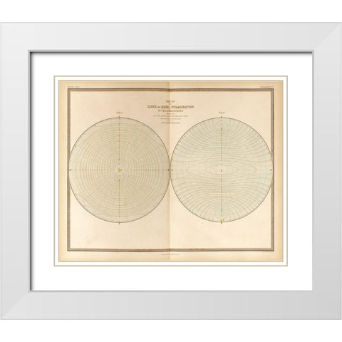 Polarization in the Atmosphere White Modern Wood Framed Art Print with Double Matting by Vintage Maps