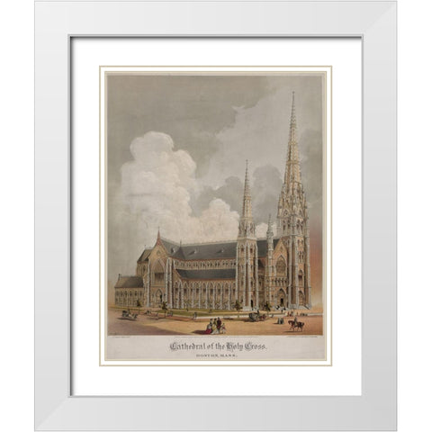 Cathedral of the Holy Cross White Modern Wood Framed Art Print with Double Matting by Buford